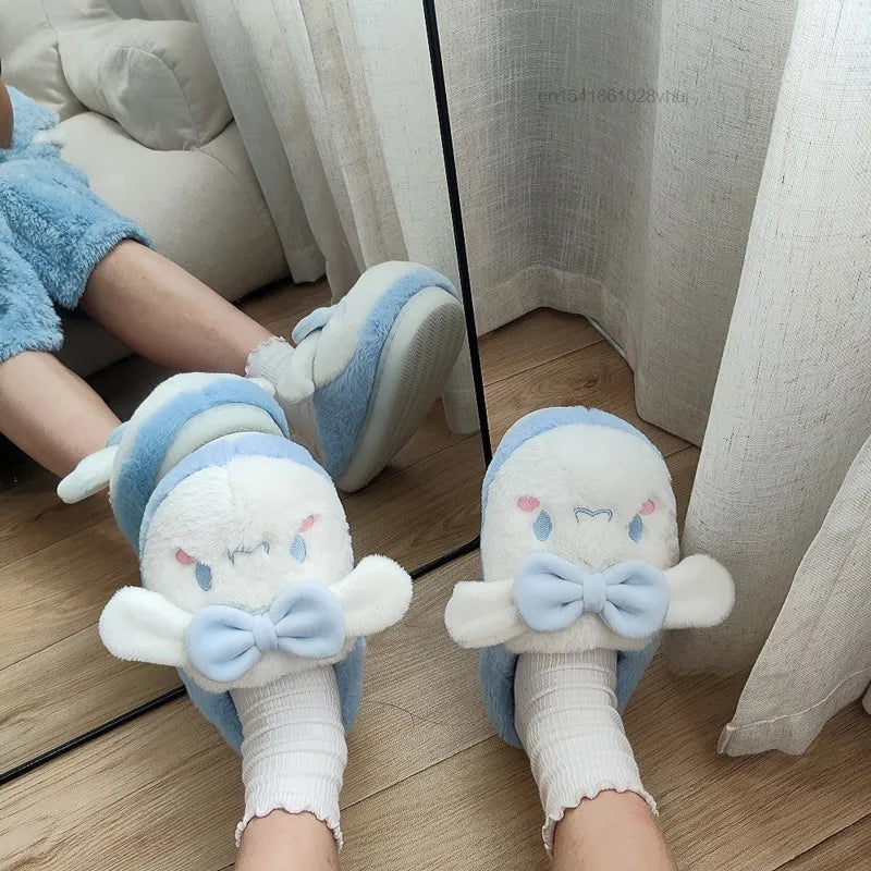 Cinnamoroll Slippers (Fuzzy Bowtie Series)