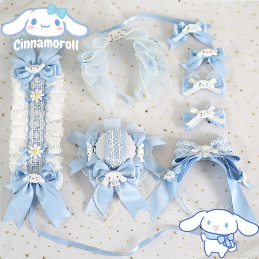Cinnamoroll Hairpin & Ribbons (Lace Cosplay Set)